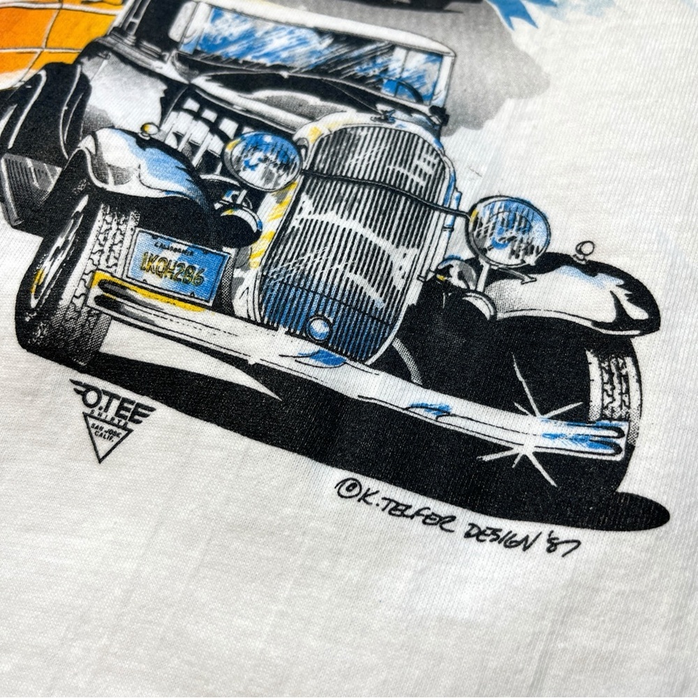 Vtg NOS 1987 Cruise Coast Shirt, K. Telfer, O'Neill Surf Santa Cruz Hot Rod L - Picture 6 of 8